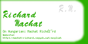 richard machat business card